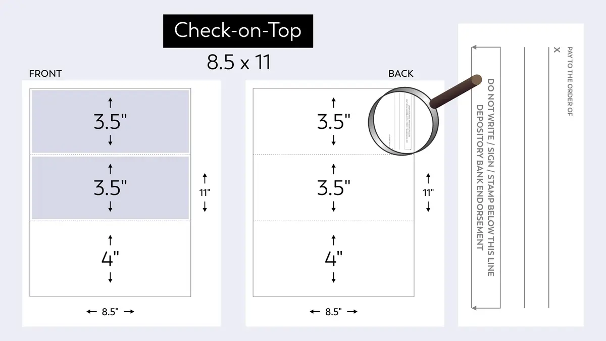 Compuchecks 100 Blank Check Stock Grey/Red Art Deco | High Security, 8.5 x 11 inches, 70# Paper (100 check sheets) - view 3