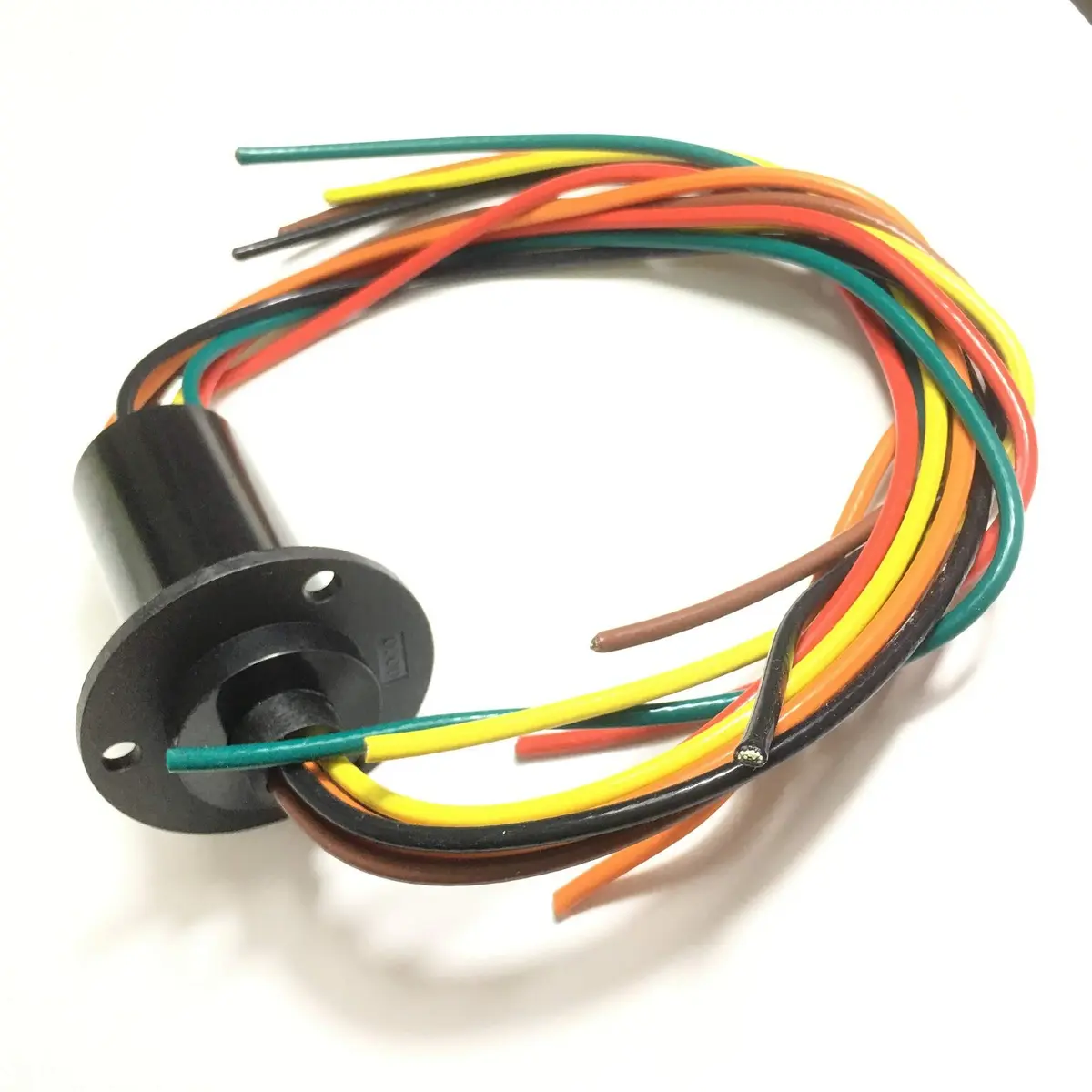 Taidacent 6 Wire 30A Slip Ring Collector Rotary Electrical Contact Joint Connector | Continuous Rotation for Motors - main product image