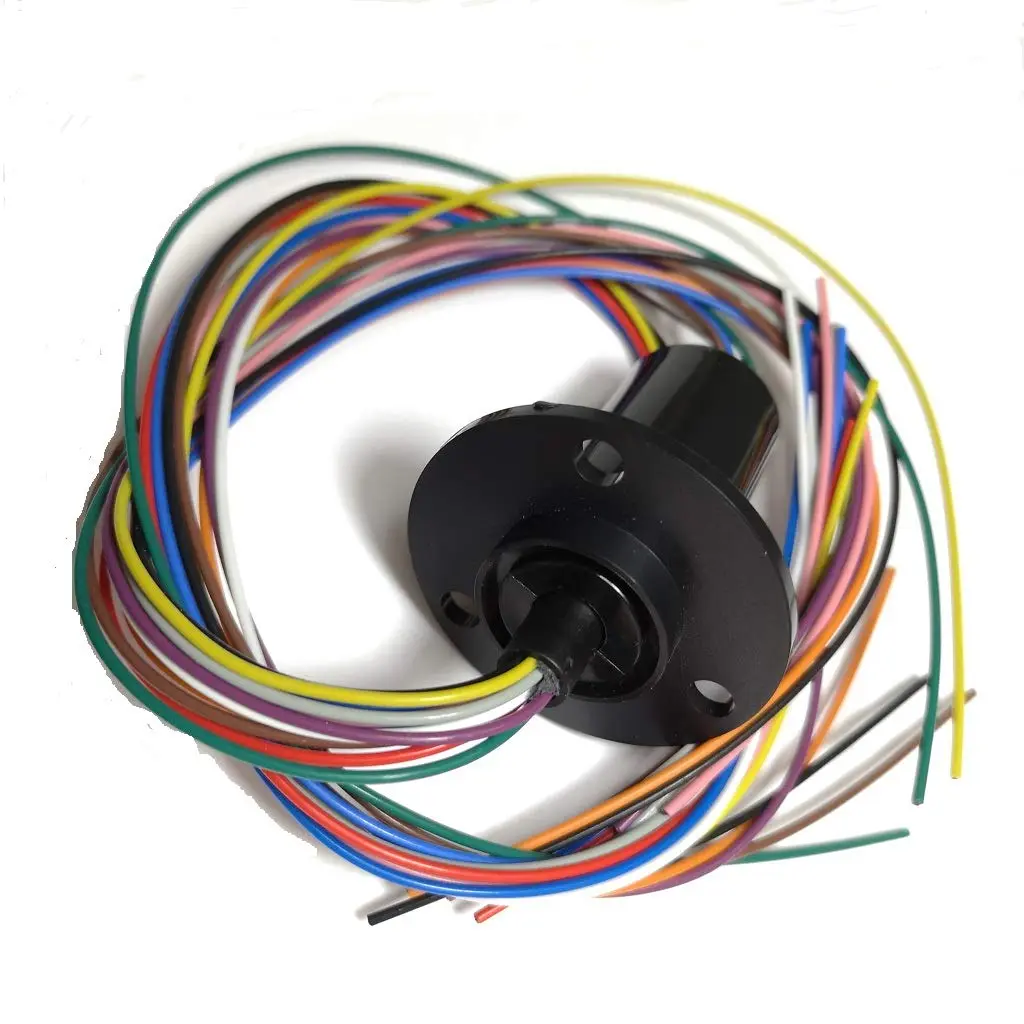 Taidacent 12 Wires 5A Slip Ring Collector Ring Rotary Electrical Contact Connector | Gold-Gold Contact for 360° Rotation - view 3