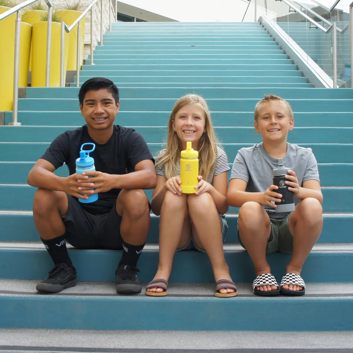 Takeya Kids Water Bottle 14 oz Stainless Steel Double Wall Insulation BPA-Free Leakproof Straw Handle Reusable - view 5