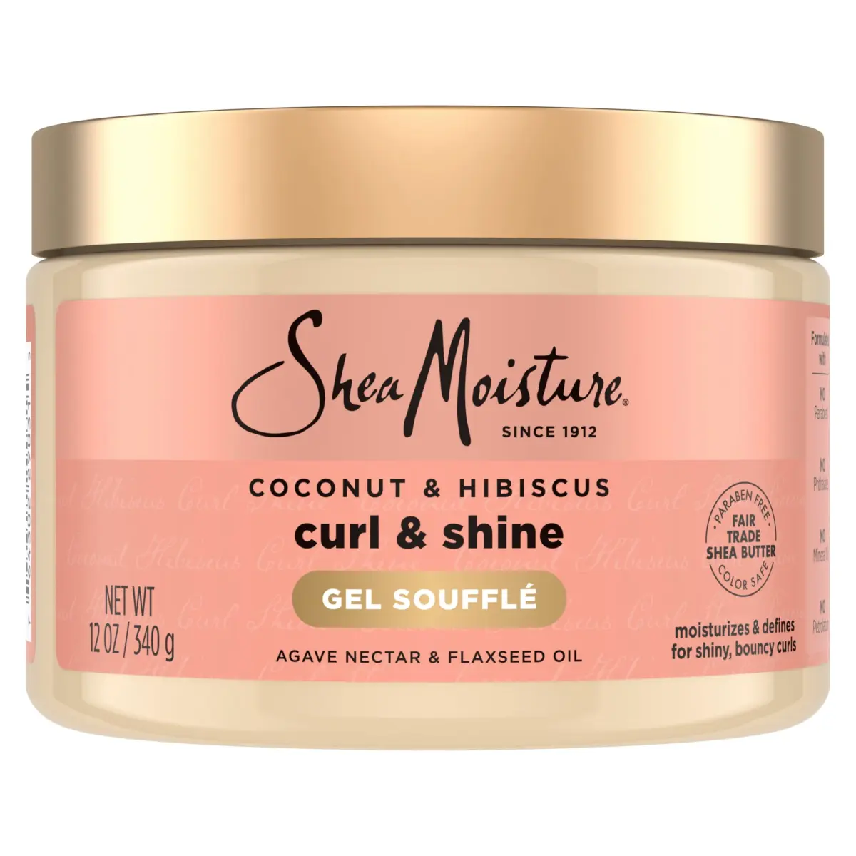 Shea Moisture Coconut & Hibiscus Curling Gel Soufflé 355ml (12 fl oz) | Defines Curls, Controls Frizz - main product image