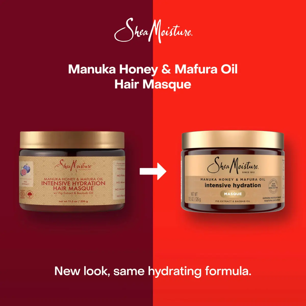 SheaMoisture Intensive Hydration Hair Masque Manuka Honey & Mafura Oil 340ml (11.5 oz) | Deep Conditioning for Dry, Damaged Hair - view 3