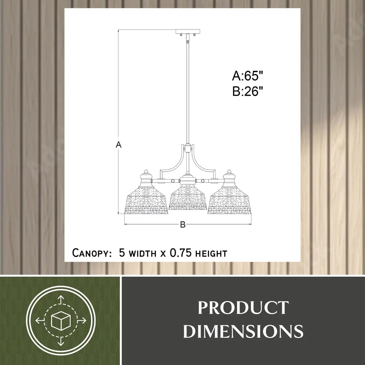 VAXCEL Beloit 3 Light Satin Nickel Farmhouse Chandelier Clear Glass | Modern Country Style - view 6