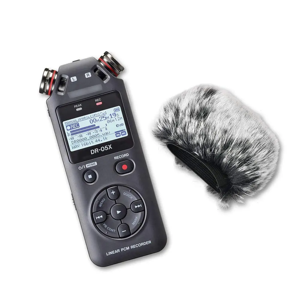 YOUSHARES DR05X Windscreen Muff for Tascam DR-05X DR-05 Portable Recorders | Artificial Fur Wind Screen - view 6