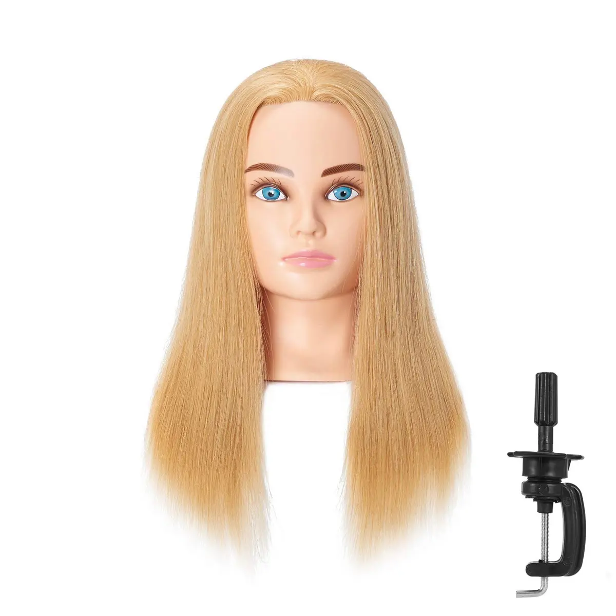 Hairingrid Mannequin Head 20"-22" | 100% Human Hair for Hair Styling & Cosmetology - main product image