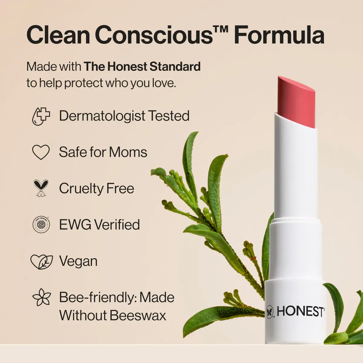 Honest Beauty Tinted Lip Balm Blood Orange | Moisturizing, Cruelty-Free, Vegan, Sheer Finish - view 5