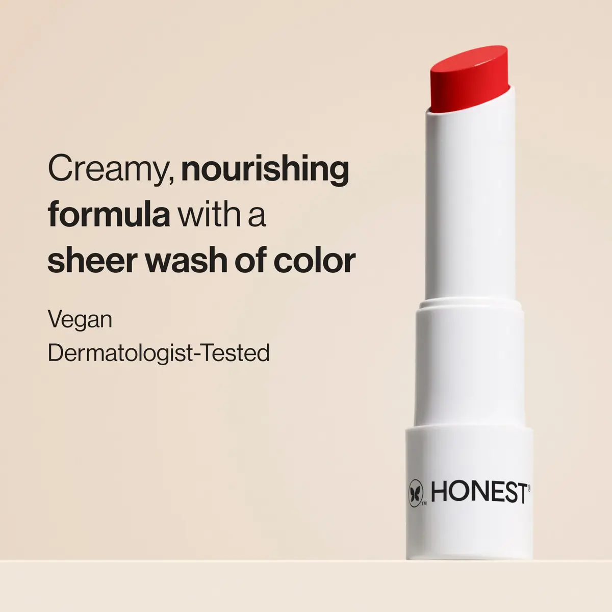 Honest Beauty Tinted Lip Balm Blood Orange | Moisturizing, Cruelty-Free, Vegan, Sheer Finish - view 2
