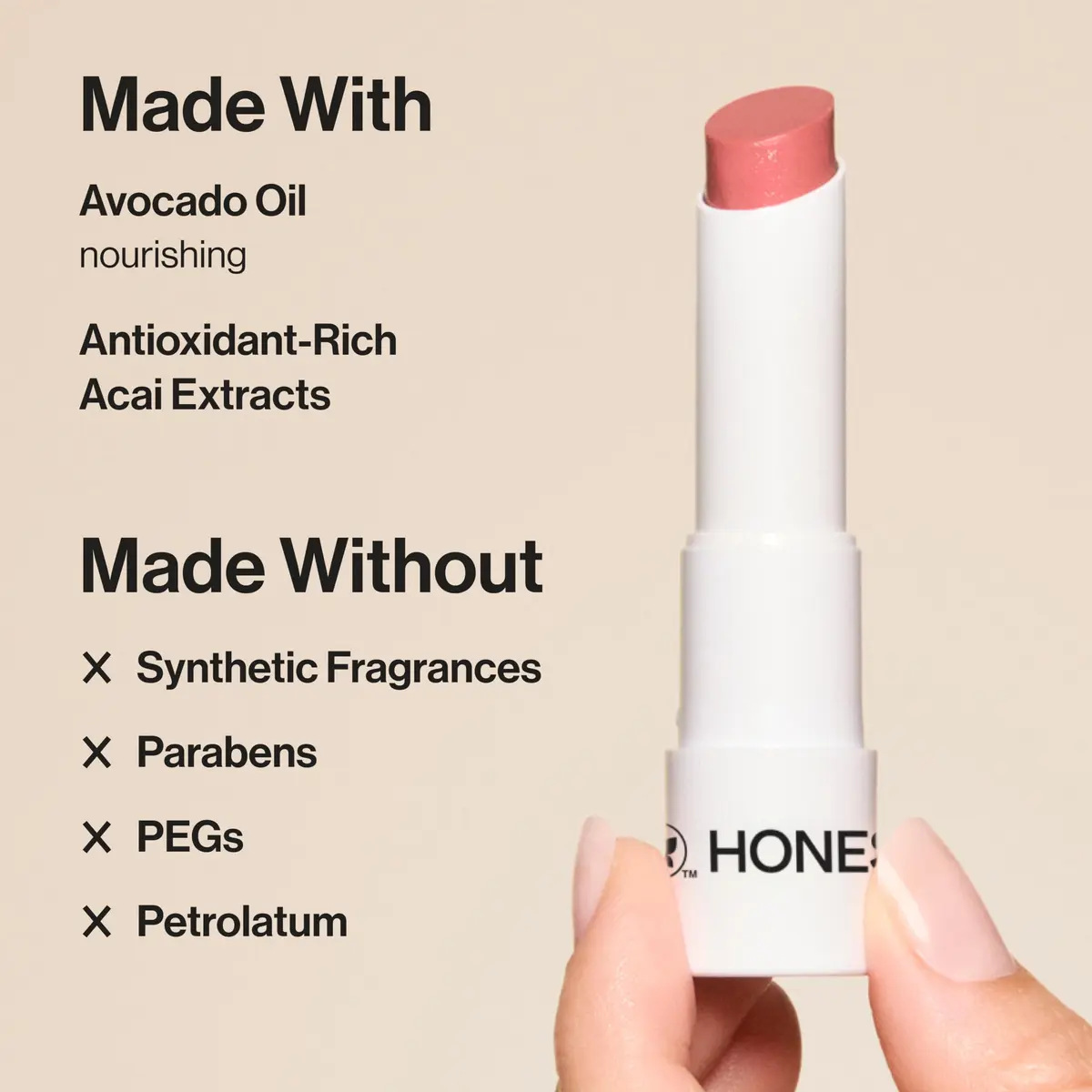 Honest Beauty Tinted Lip Balm Blood Orange | Moisturizing, Cruelty-Free, Vegan, Sheer Finish - view 4