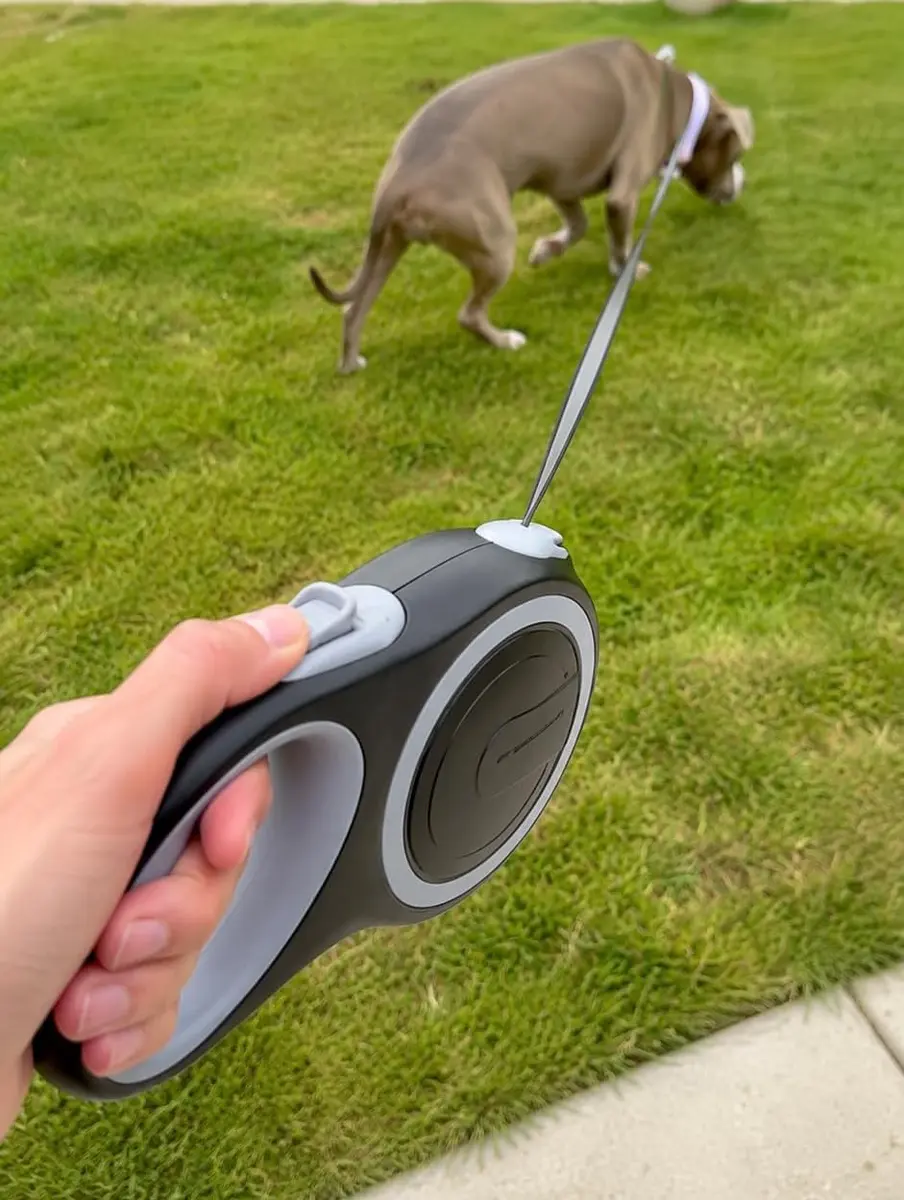 EC.TEAK Retractable Dog Leash 26 ft | Heavy Duty Nylon & TPE Handle for Medium & Large Dogs - view 7