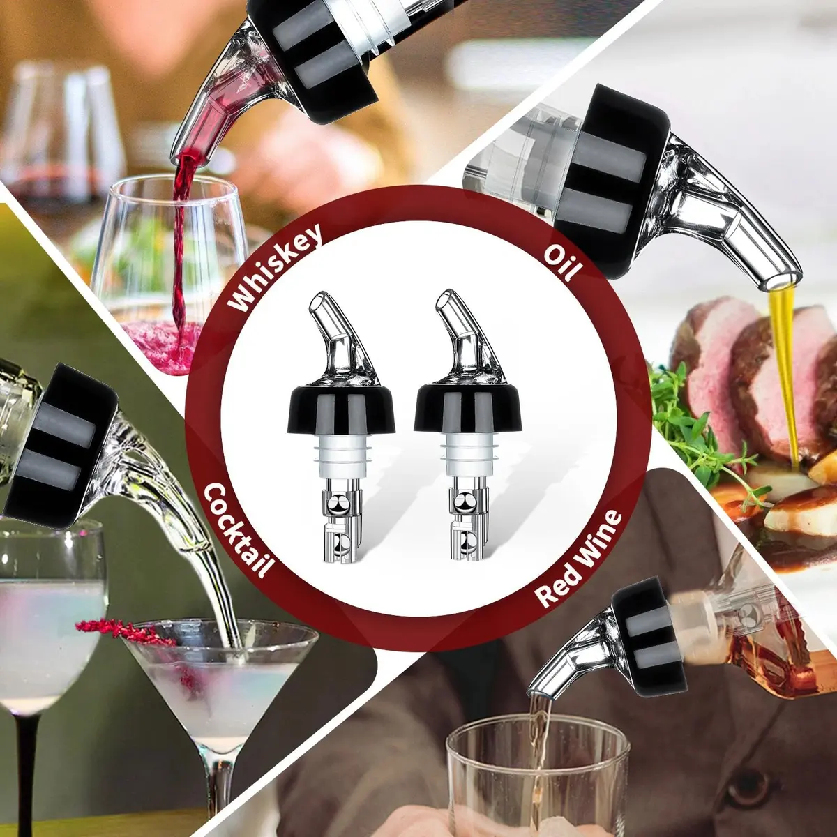SuproBarware Automatic Measured Bottle Pourer 1oz | Accurate Liquor Dispenser for Home & Bar - view 5