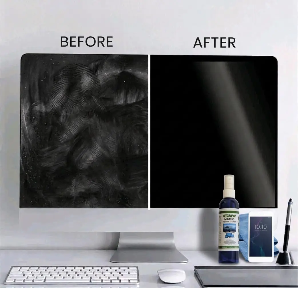 GW Deluxe Magic Screen Cleaner Kit for Ultra HD 4k HDR OLED TV, Laptop and Tablet Screens with 2 Premium Microfiber Cloths and Larger Spray Bottle | Safe, Effective & Large-Size - view 3