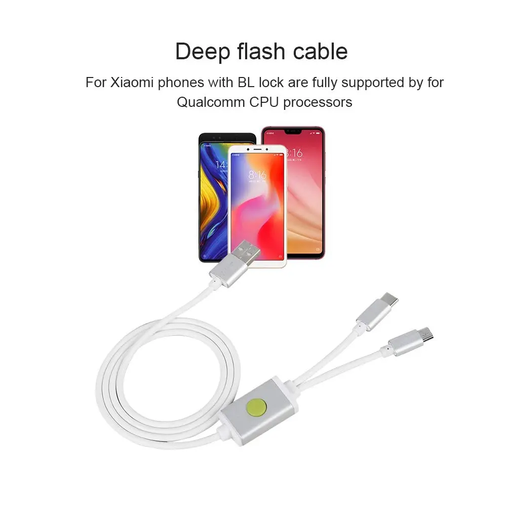 FOSA Deep Flash Cable for Phone Open Port 9008 Mode | Compatible with BL Locks & CPU (Approx. 0.9m, White) - view 4