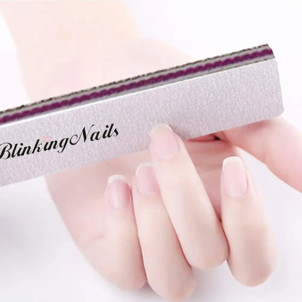 BlinkingNails 10Pcs Nail File 100/180 Grit Double-Sided Washable Nail File | Professional Manicure Tool - view 4