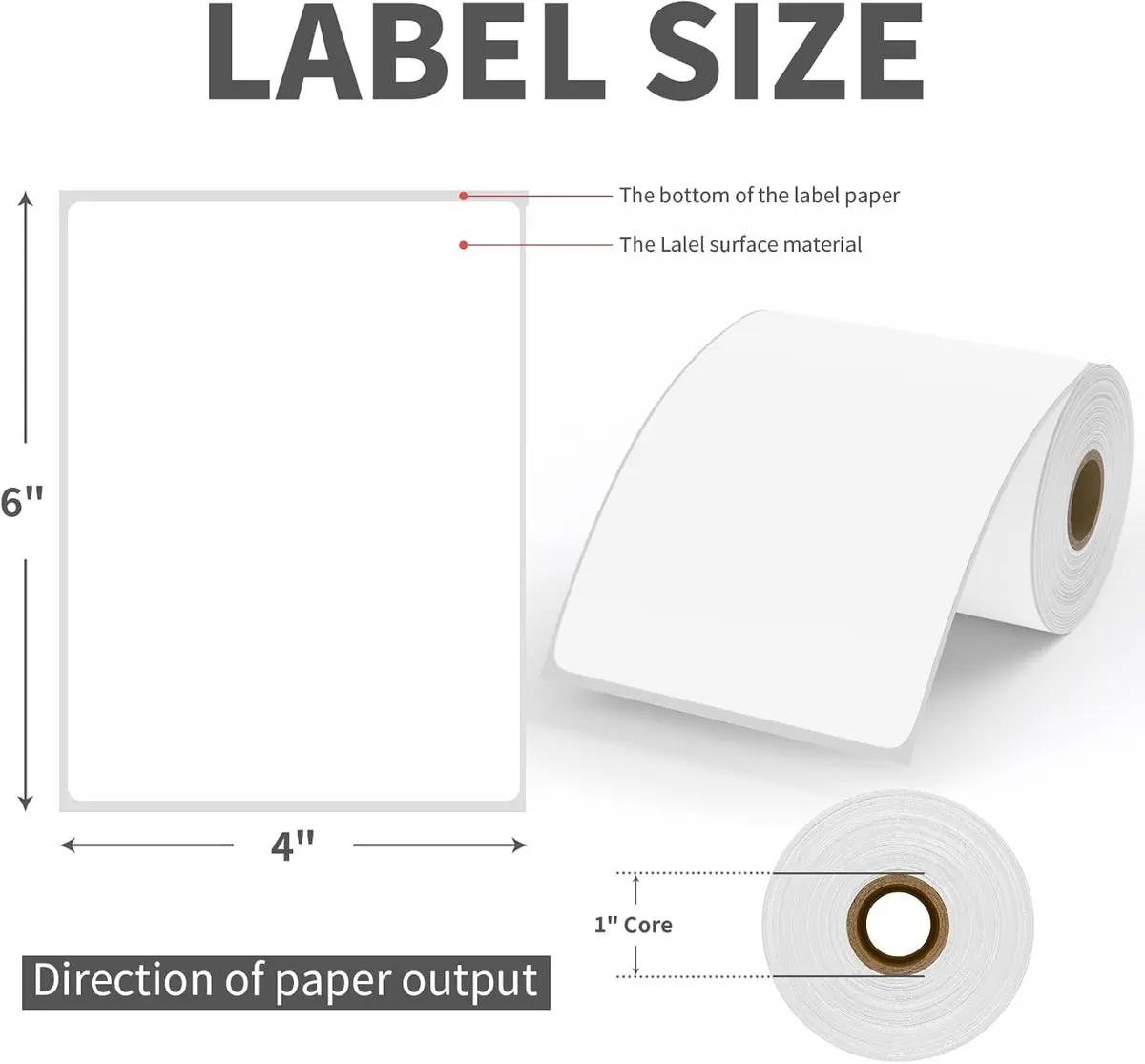 9527 Product 4x6 Direct Thermal Shipping Labels, 20000 Labels (80 Rolls) | Compatible with Zebra Printers - view 2