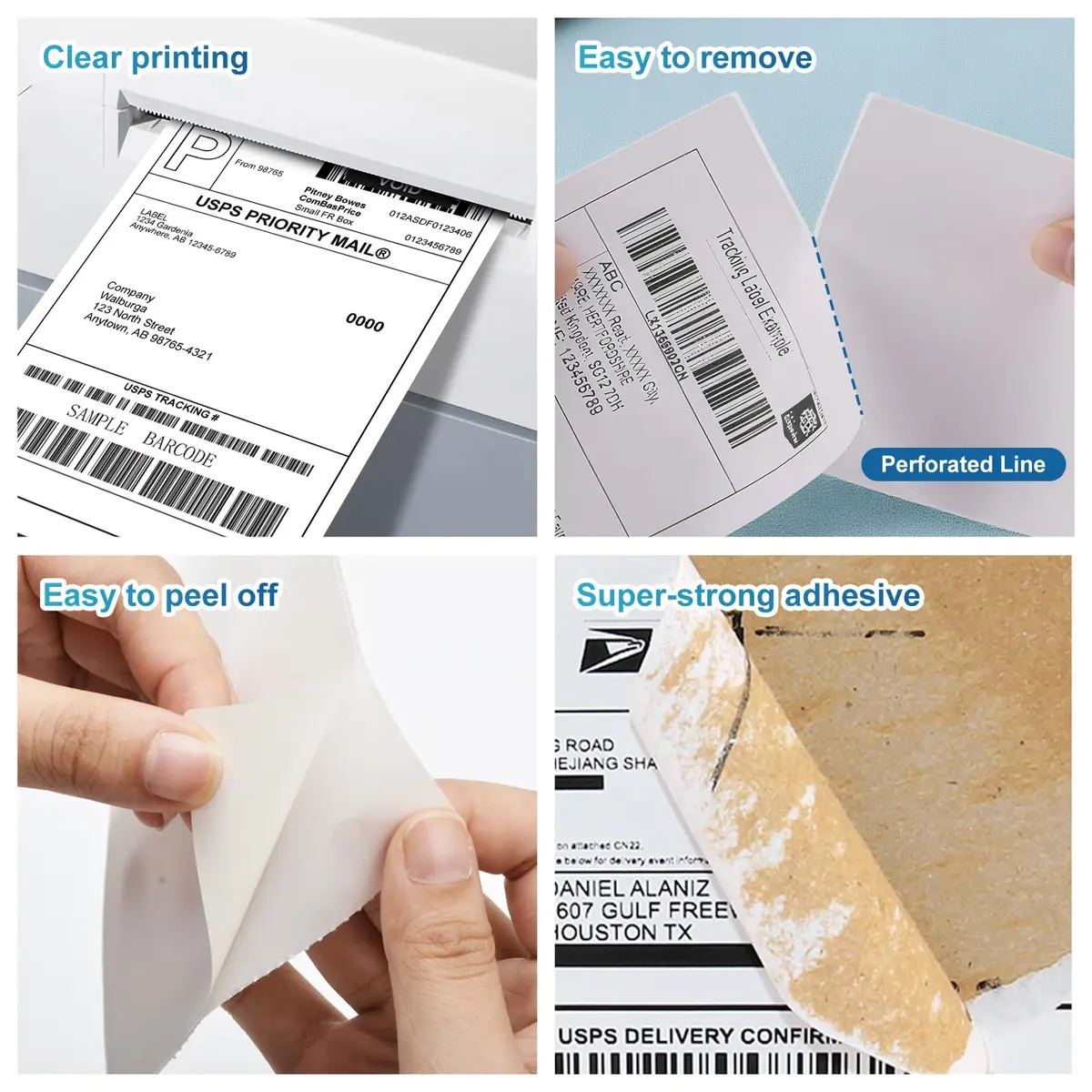 9527 Product 4x6 Direct Thermal Shipping Labels, 20000 Labels (80 Rolls) | Compatible with Zebra Printers - view 4