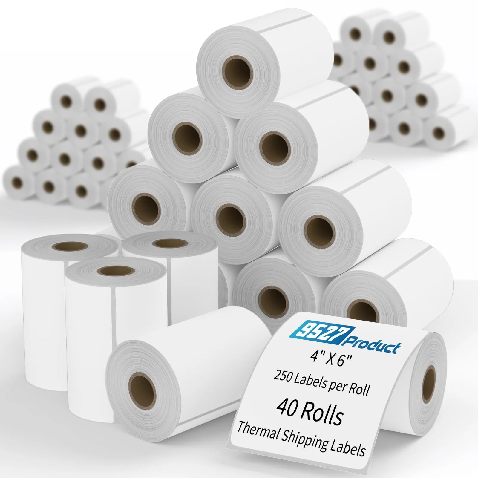 9527 Product 4x6 Inch Direct Thermal Shipping Labels, 10000 Labels (40 Rolls) | Bulk Value Pack for Zebra Printers - main product image
