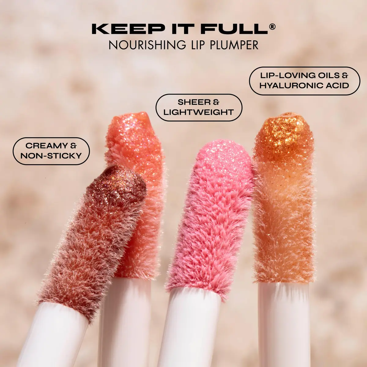 Milani Keep It Full Nourishing Lip Plumper Sparkling Pink | Hydrating, Sheer Color, Peptides & Hyaluronic Acid (70-120 chars) - view 3