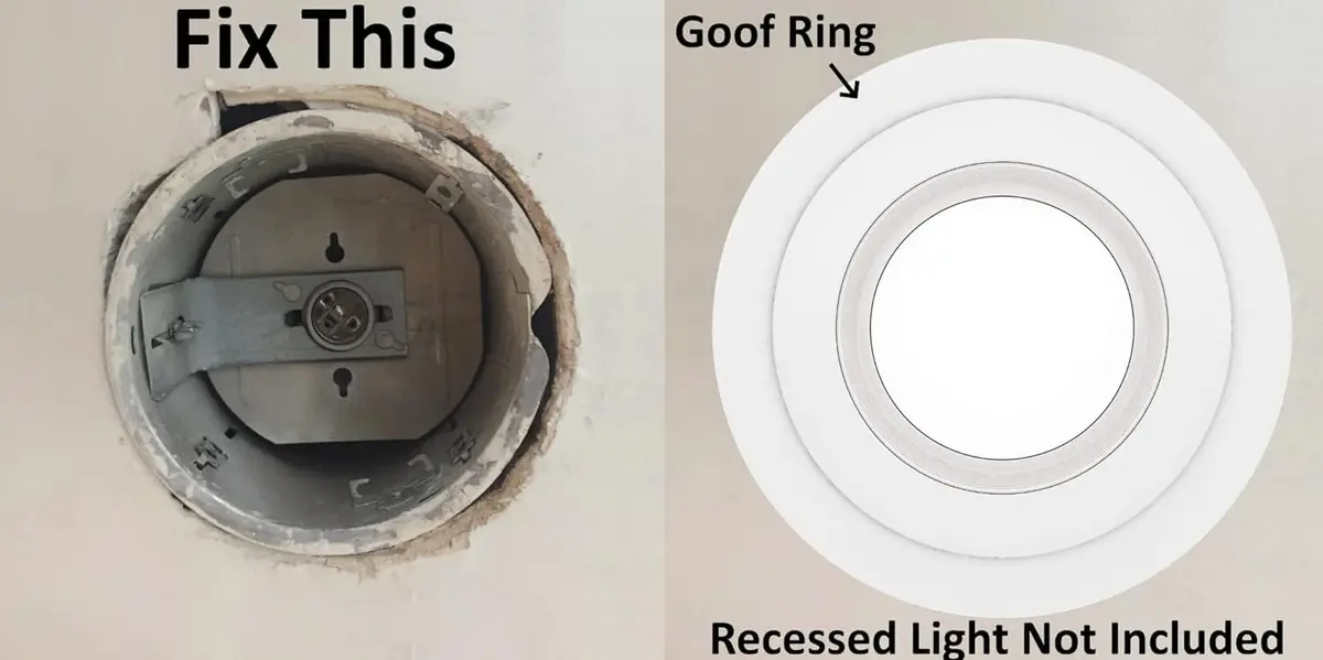 HARRRRD Gloss White Goof Trim Ring 5 Pack for 4" Recessed Cans | Outer 6.7" Inner 4.25" Plastic Trim - view 5