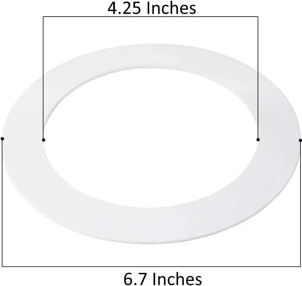 HARRRRD Gloss White Goof Trim Ring for 4" Recessed Cans, 10 Pack | Covers 6.7" Outer Diameter Holes - view 3