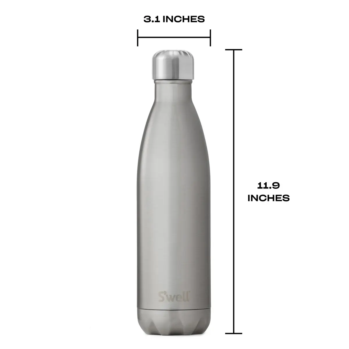 S'well Vacuum-Insulated Stainless Steel Water Bottle 25 oz Silver Lining | Keeps Drinks Cold 48h & Hot 24h, Condensation-Free, Reusable - view 5