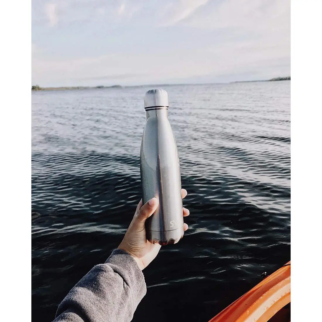 S'well Vacuum-Insulated Stainless Steel Water Bottle 25 oz Silver Lining | Keeps Drinks Cold 48h & Hot 24h, Condensation-Free, Reusable - view 2