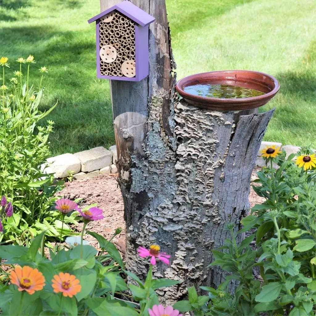 NATURE'S WAY Purple Bee House | Eco-Friendly Solitary Bee Habitat for Garden Pollination - view 6