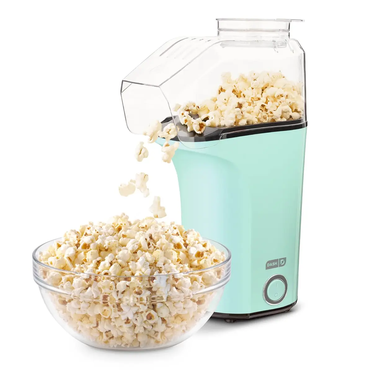 Dash Fresh Pop Popcorn Maker 16-Cup Aqua | Oil-Free Hot Air Popper for Family & Movie Nights - main product image