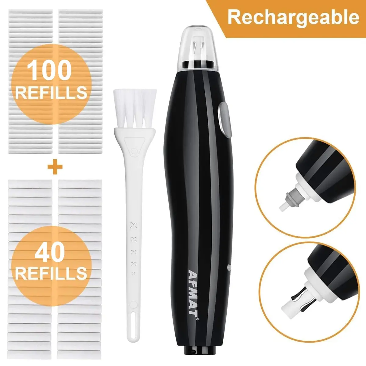 AFMAT Electric Eraser for Artists 140 Refills Rechargeable Battery Operated | Precise Drafting & Crafting (70-120 chars) - view 4