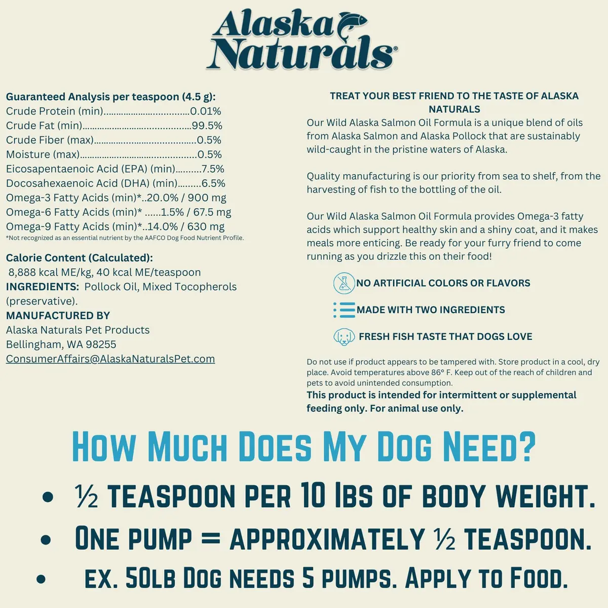 Alaska Naturals Wild Alaskan Fish Oil Supplement for Dogs Skin and Coat 15.5 oz | EPA DHA Omega-3 Fatty Acids Support - view 4