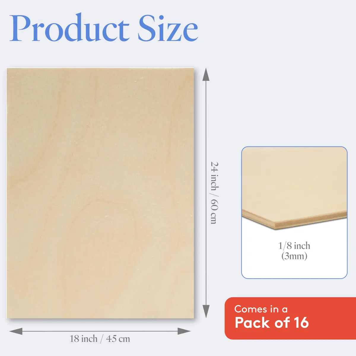 Woodpeckers 3 mm Baltic Birch Plywood 1/8 x 18 x 24 Inch | Strong, Durable Craft Wood Sheets - view 2