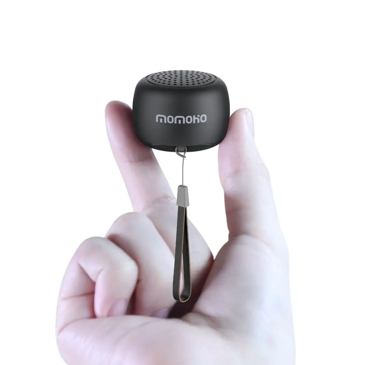 MOMOHO Tiny Black Mini Bluetooth Speaker with Mic & TWS Pairing - main product image