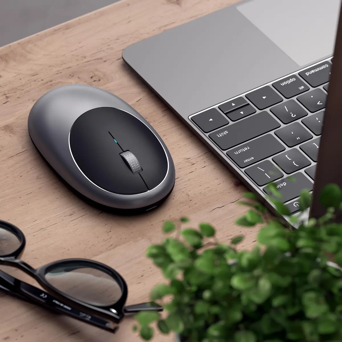 Satechi M1 Wireless Bluetooth Mouse, USB-C Rechargeable, Space Gray | 1200 DPI Optical Sensor - view 7