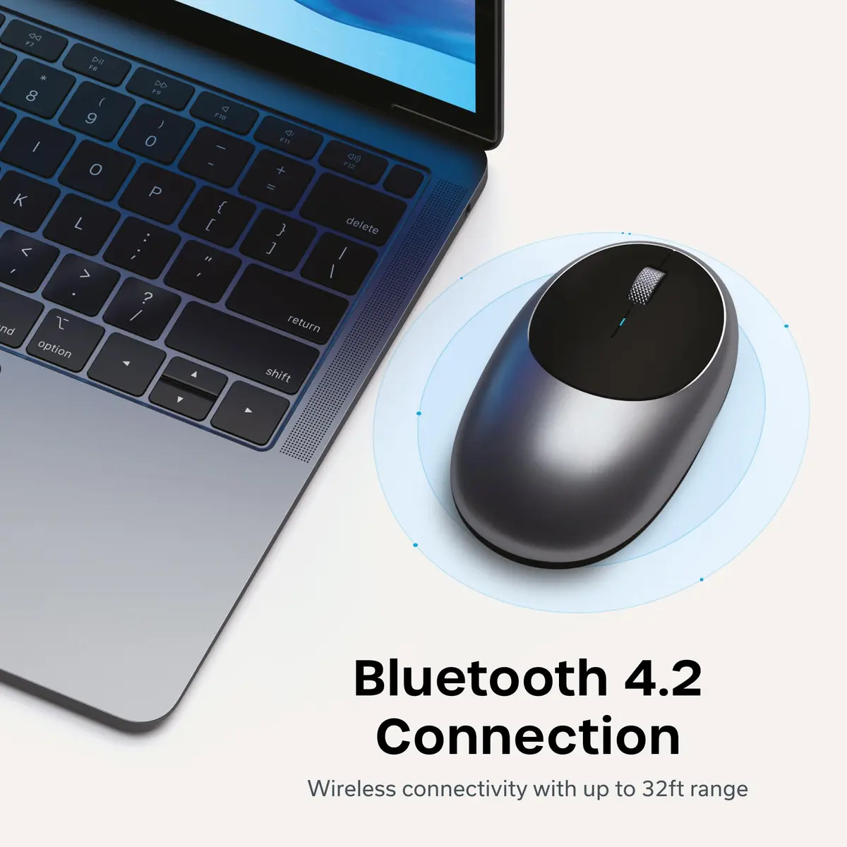 Satechi M1 Wireless Bluetooth Mouse, USB-C Rechargeable, Space Gray | 1200 DPI Optical Sensor - view 2
