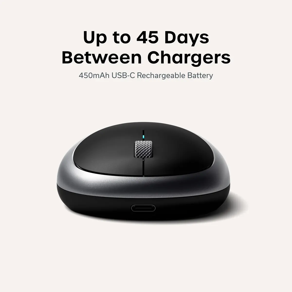 Satechi M1 Wireless Bluetooth Mouse, USB-C Rechargeable, Space Gray | 1200 DPI Optical Sensor - view 4