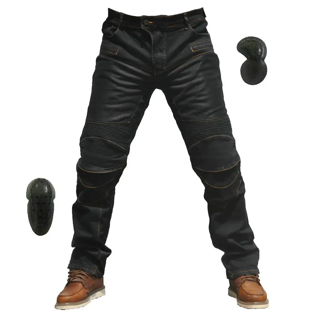 Takuey Men's Motorcycle Riding Jeans with Armor - Black, XL (34) | CE Certified Protection - view 2