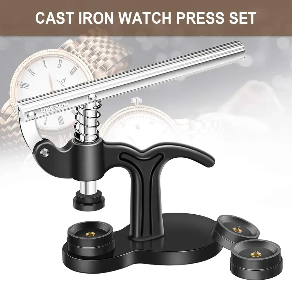 ONEBOM Watch Press Tool Set 18-50mm | Professional Watch Repair Kit with 12 Dies, Tweezers, and Blades - view 2