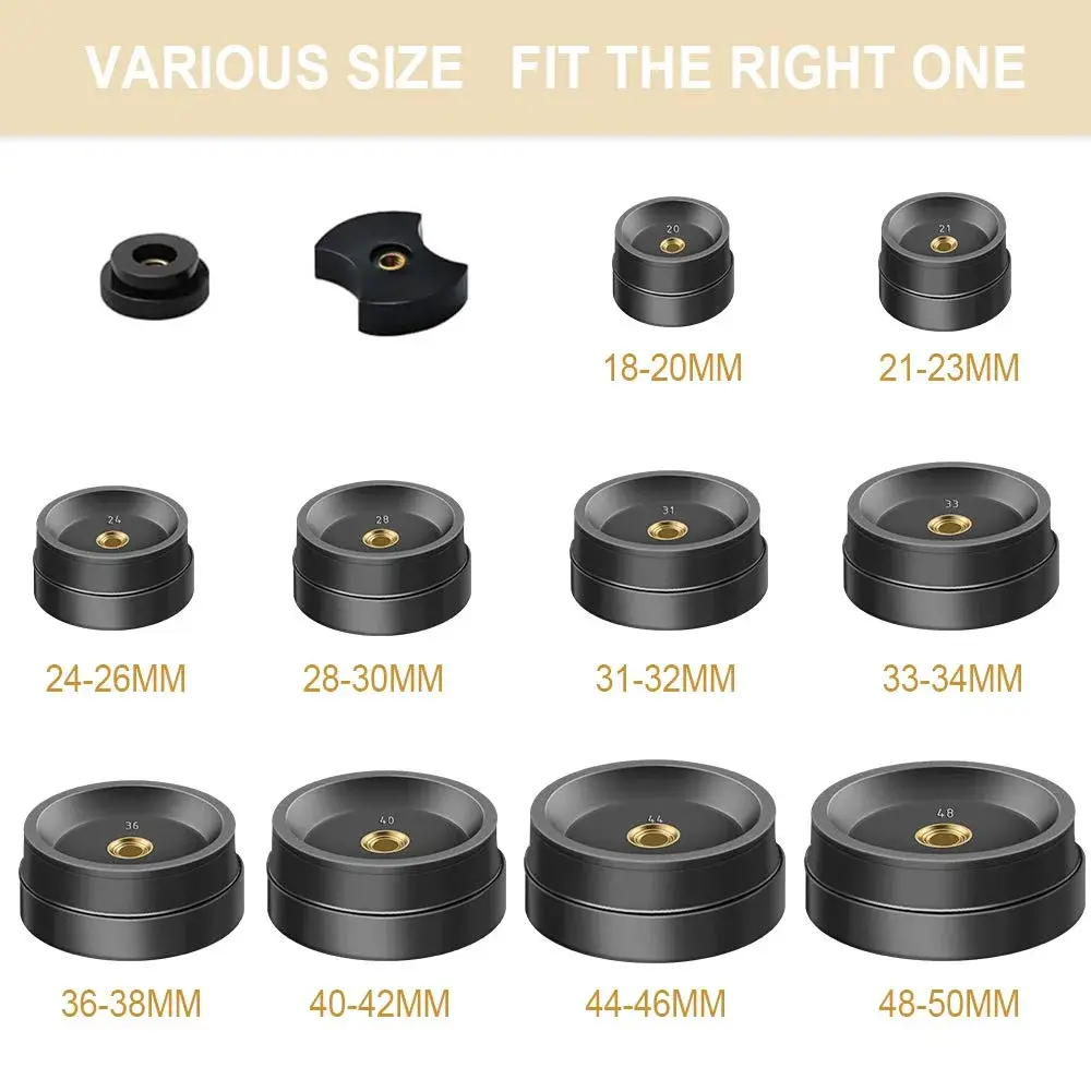 ONEBOM Watch Press Tool Set 18-50mm | Professional Watch Repair Kit with 12 Dies, Tweezers, and Blades - view 3