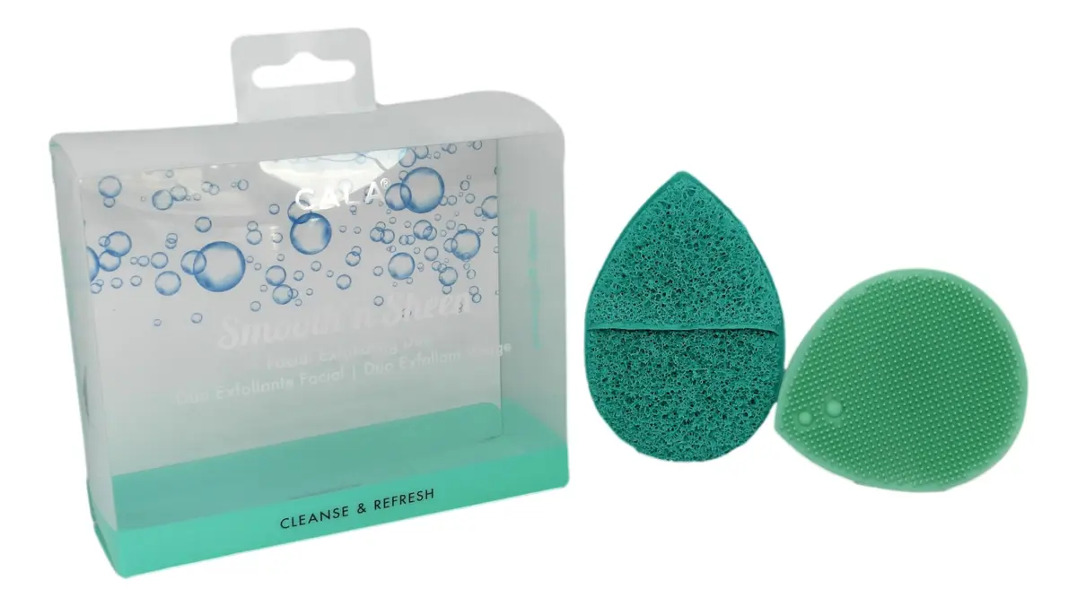 Cala Mint facial exfoliator duo | Deep cleansing & gentle buffing for radiant skin - view 3