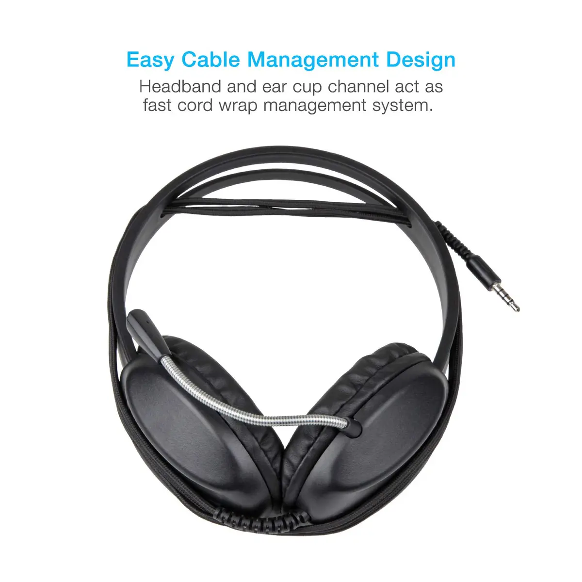 Cyber Acoustics AC-4000 Stereo PC Headset with TuffCord, 80 Pack | Durable Wired Headset for Schools & Offices - view 6