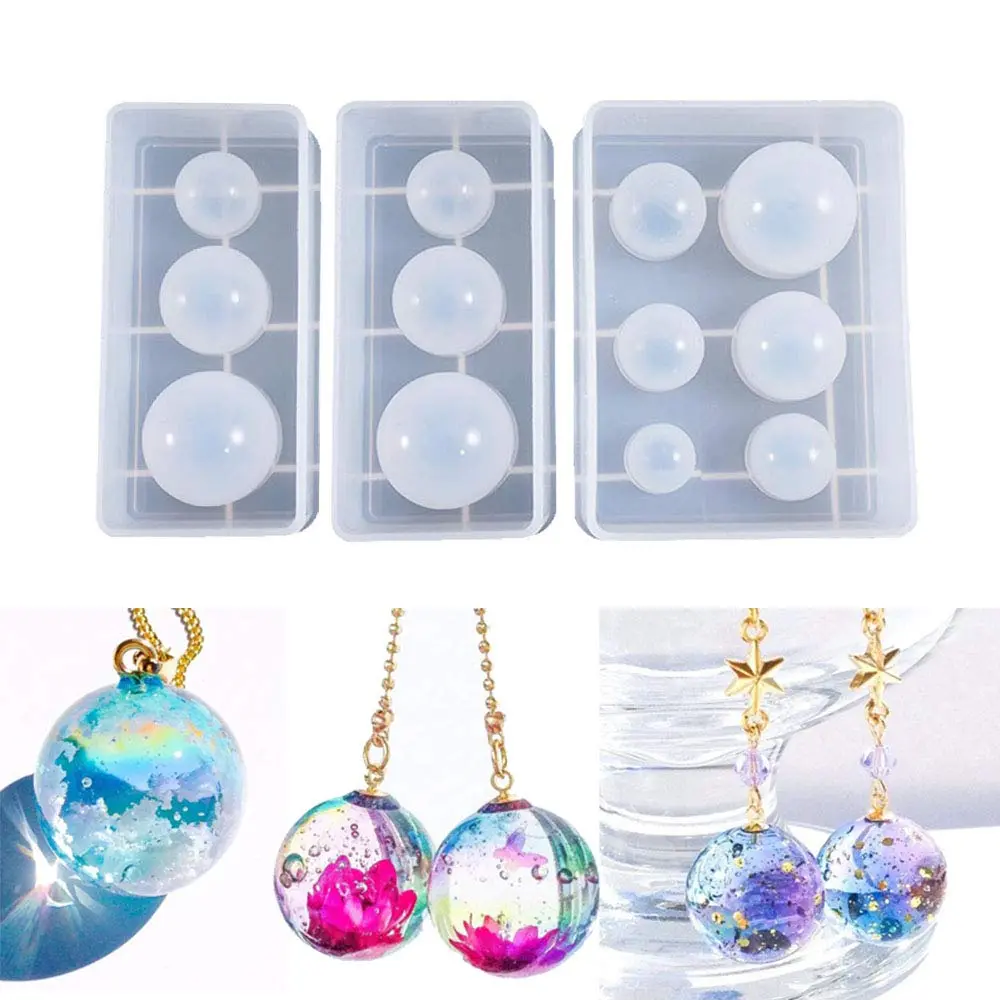 DyAi Silicone Ball Mold Orbs Pendant Universe Spheroid Resin Epoxy Mold | Reusable Jewelry Casting - main product image