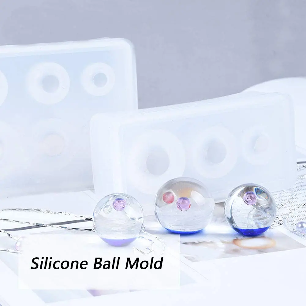 DyAi Silicone Ball Mold Orbs Pendant Universe Spheroid Resin Epoxy Mold | Reusable Jewelry Casting - view 4