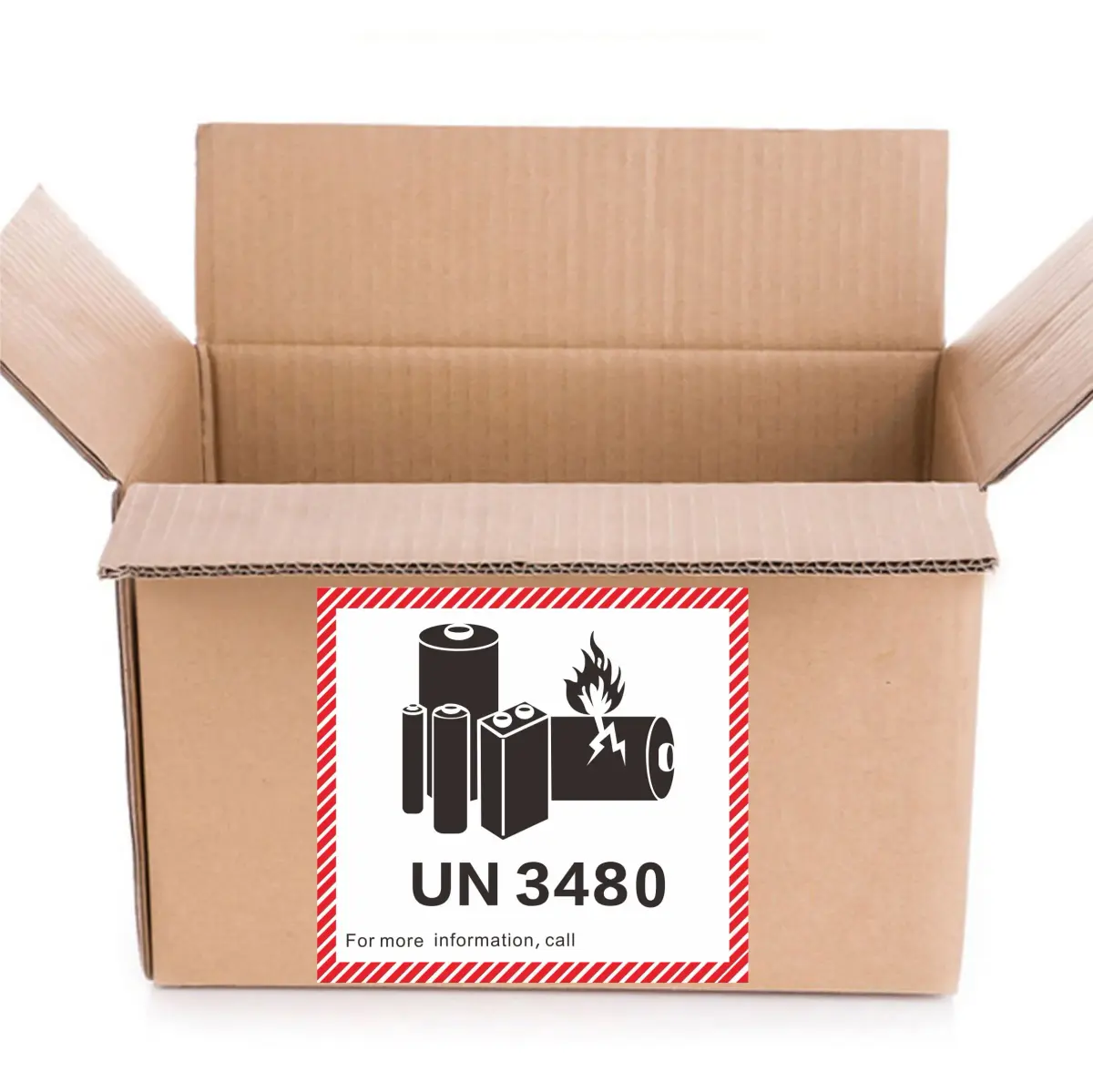 HYBSK UN3480 Lithium Ion Battery Transport Caution Warning Labels 4.7" x 4.3" | 50 Adhesive Stickers - view 5