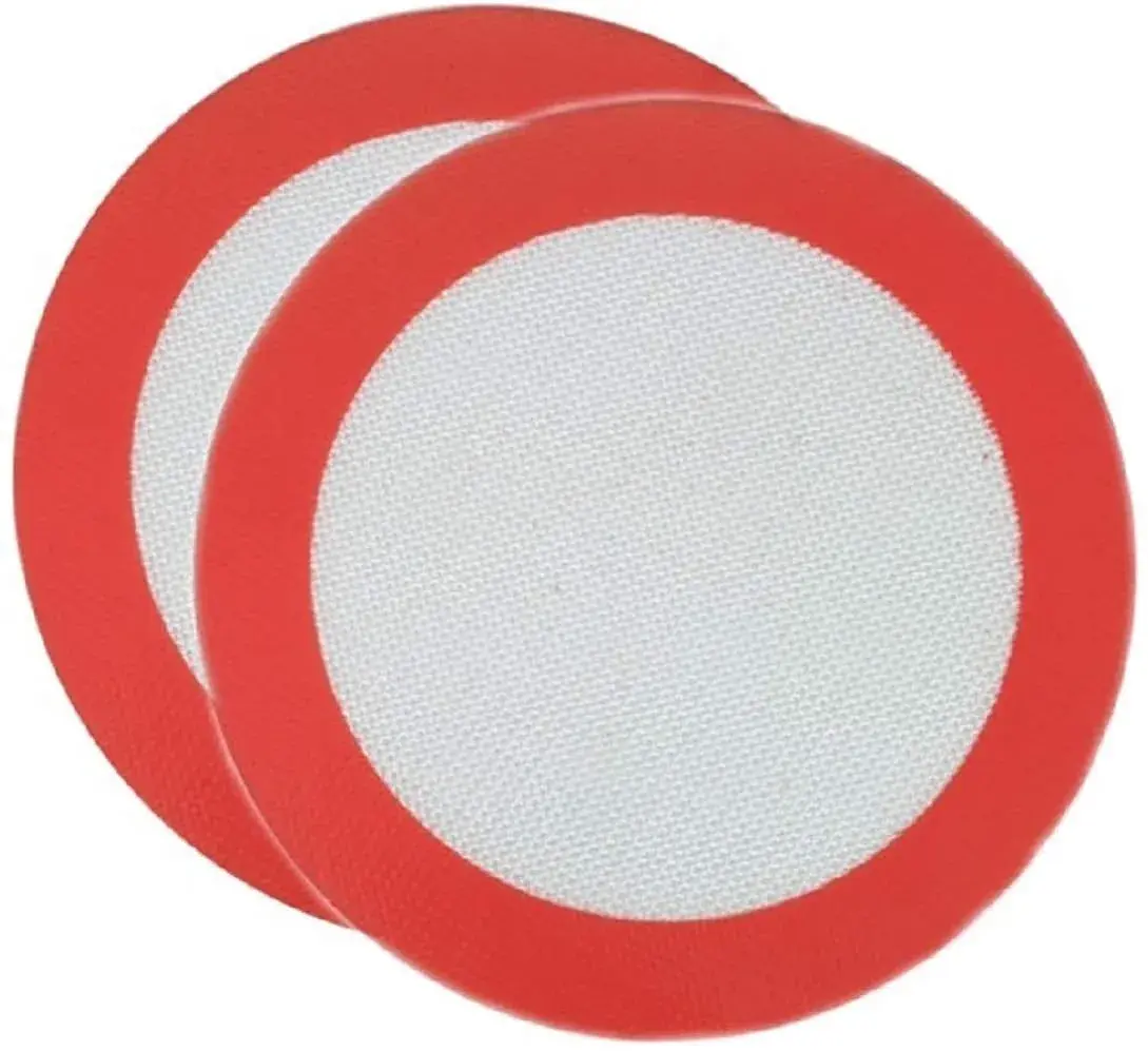 MosBug Round Silicone Baking Mat Set of 2, 8.5 inch (21.59 cm) | Non-Stick & Reusable Baking Sheets - main product image