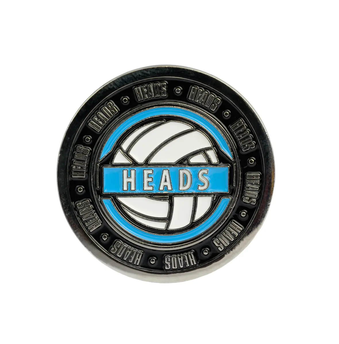 Tandem Sport Volleyball Flip Coin - Heads and Tails Sport Coin for Coin Toss - Includes 1 Coin | Zinc Alloy, 1.5" Diameter - view 2