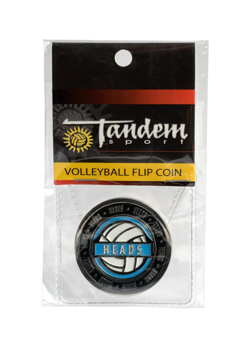 Tandem Sport Volleyball Flip Coin - Heads and Tails Sport Coin for Coin Toss - Includes 1 Coin | Zinc Alloy, 1.5" Diameter - view 4