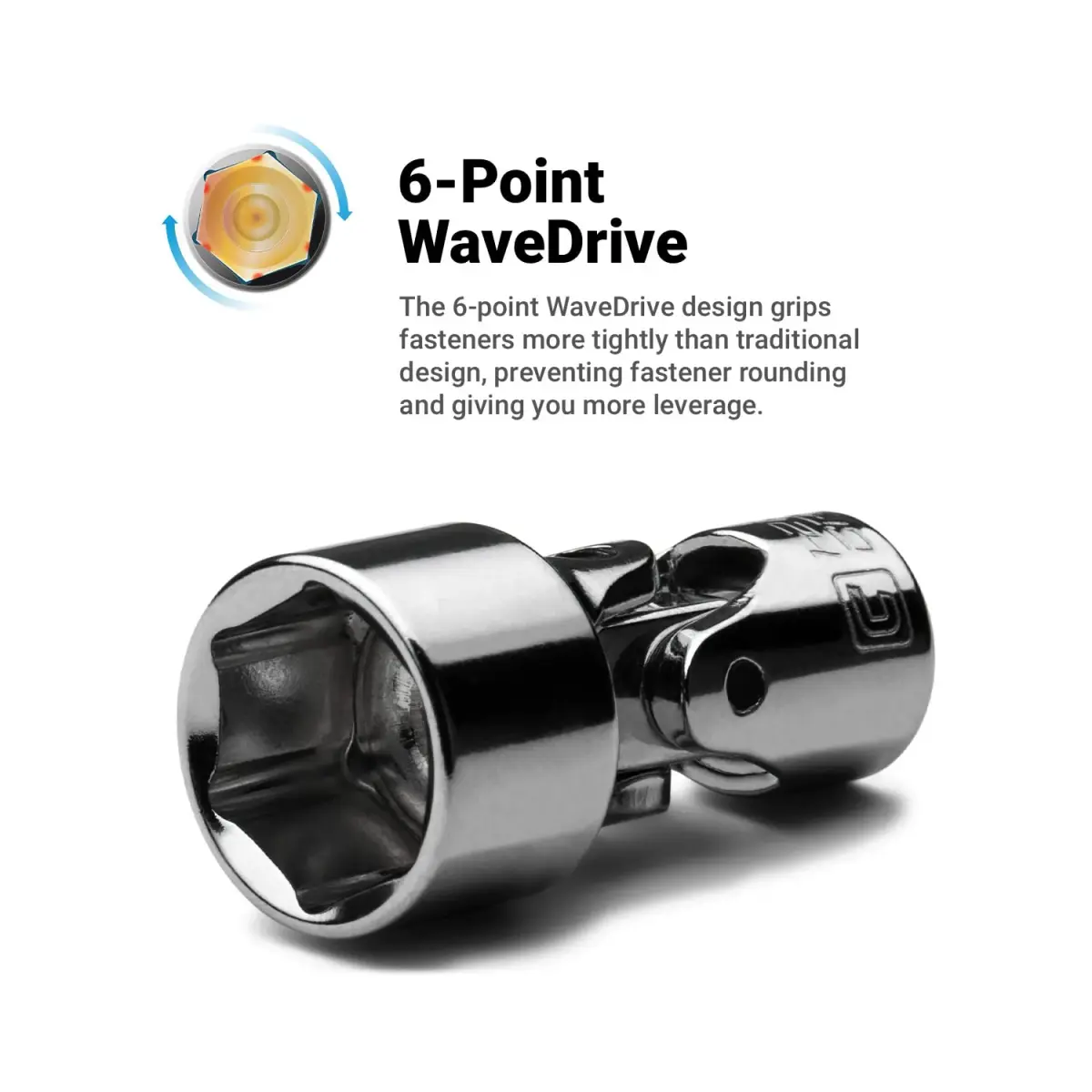 Capri Tools 10 mm Universal Socket, 1/4-Inch Drive, 6-Point Metric | Grips Fasteners Tightly - view 4