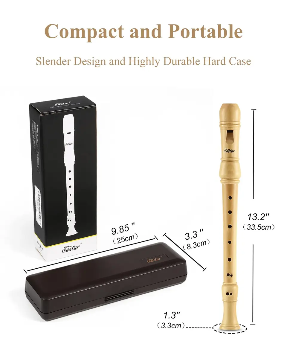 Eastar German Maple Wooden C Soprano Recorder Kit | Beginner-Friendly, 3-Piece Set with Case & Accessories - view 5