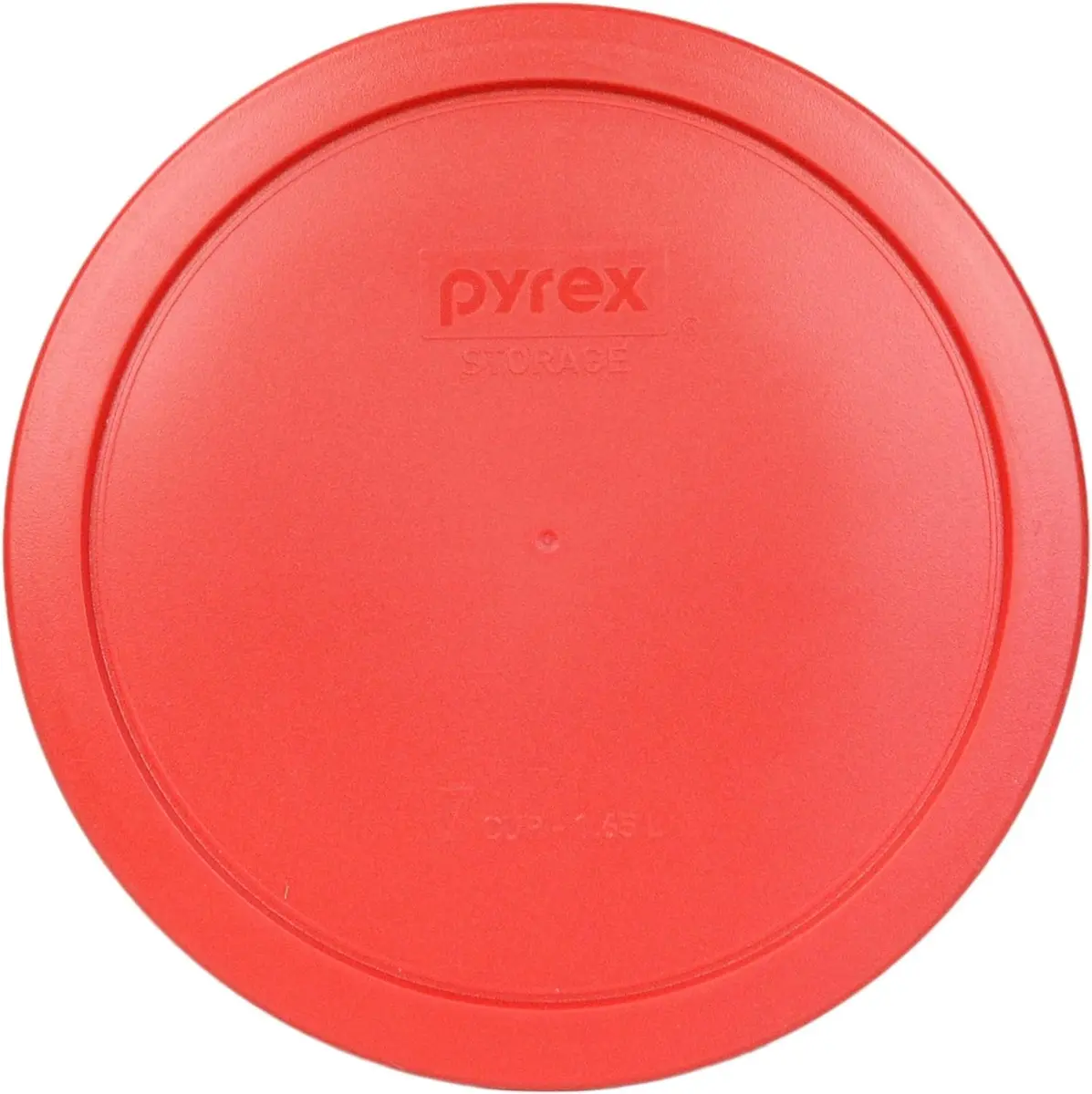 Pyrex 7402-PC 6 and 7-Cup Red Food Storage Lids (2-Pack) | Made in USA, BPA-Free, Dishwasher Safe - view 2