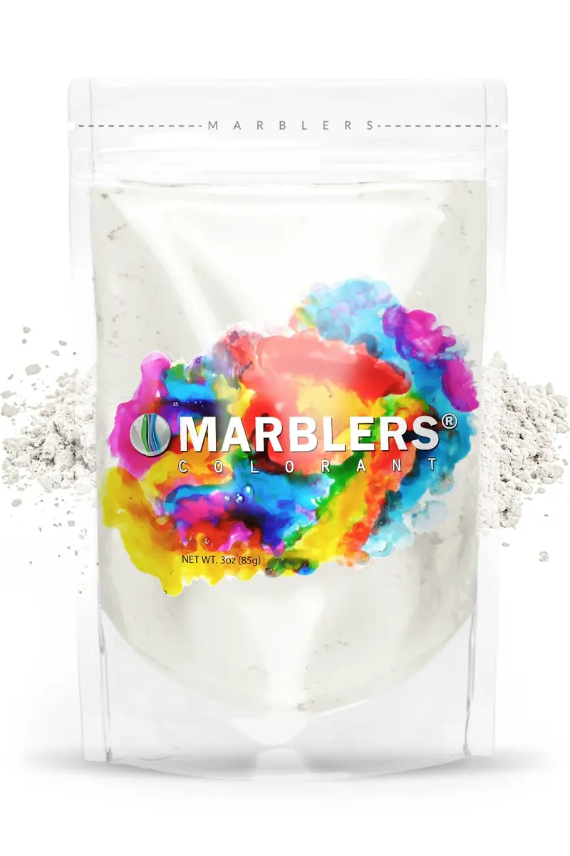 MARBLERS White Mica Powder [Cream White] 3oz (85g) Cosmetic Grade Pigment for Soap, Resin, Candle, Nail Art, Bath Bombs, Vegan, Cruelty Free - main product image