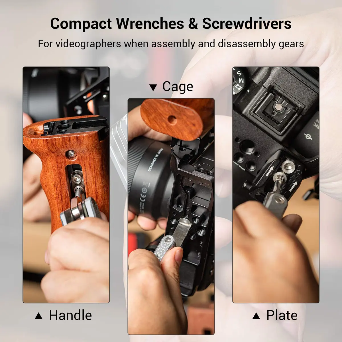 SMALLRIG Folding Tool Set with 7 Functional Tools for Camera | Compact Multi-Tool for Photographers (82 x 24 x 12mm) - view 3
